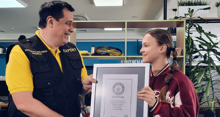 Еще один рекорд покорен: 12-летняя украинка второй раз попала в Книгу рекордов Гиннесса (фото)