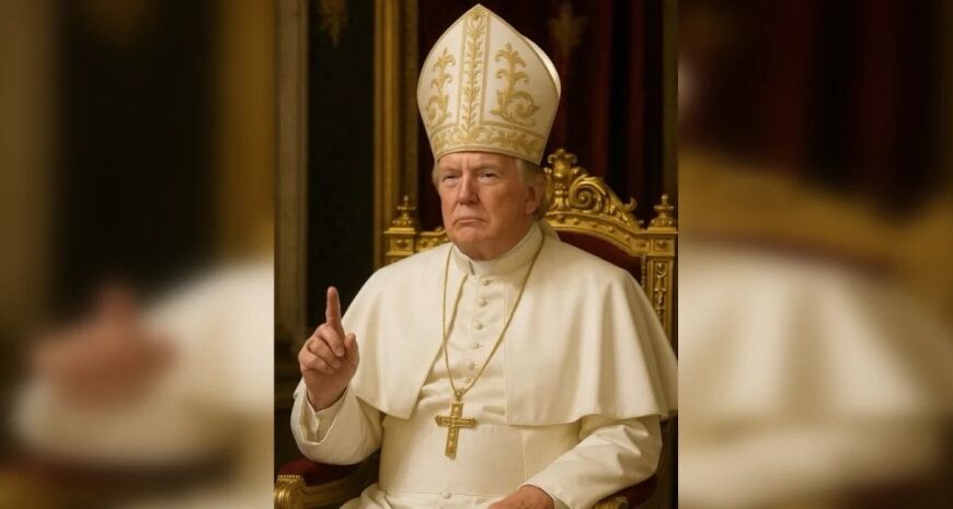 «Не сприймають жартів»: Трамп заявив, що католикам сподобався його портрет в образі Папи Римського