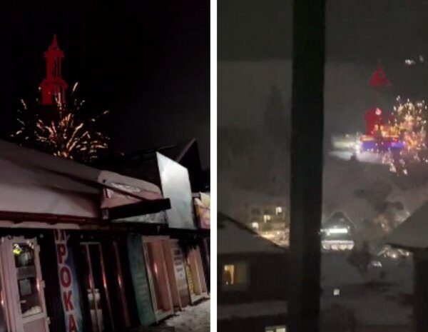 На Буковелі невідомі особи влаштували феєрверк: поліція відреагувала (відео)