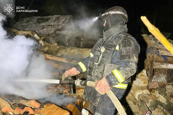 Наслідки атаки на Харківську область у ніч проти 1 січня / © ДСНС