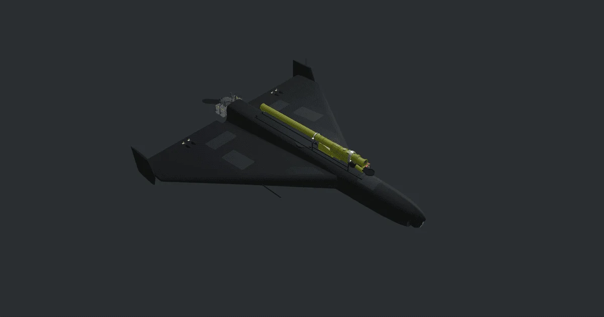 Дрон «Герань-2» з ПЗРК та бойовою частиною