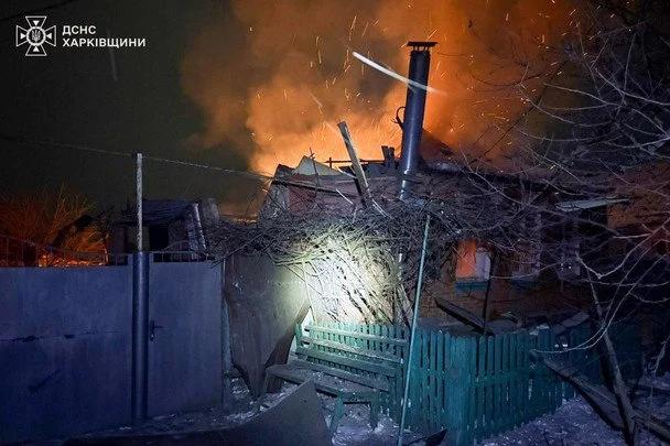 Наслідки атаки на Харківську область у ніч проти 1 січня / © ДСНС