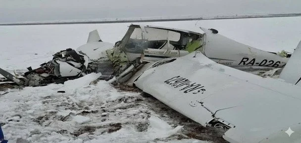 Падіння навчального літака Diamond DA42 у Росії / © соцмережі