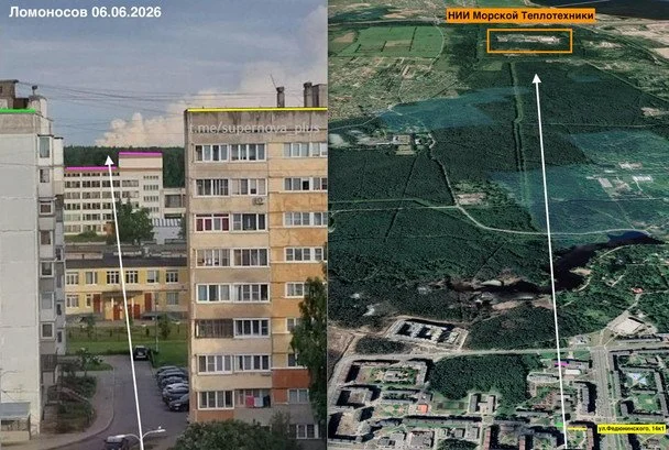 Атака дронів на Санкт-Петербург. Фото: OSINT-аналіз ASTRA.