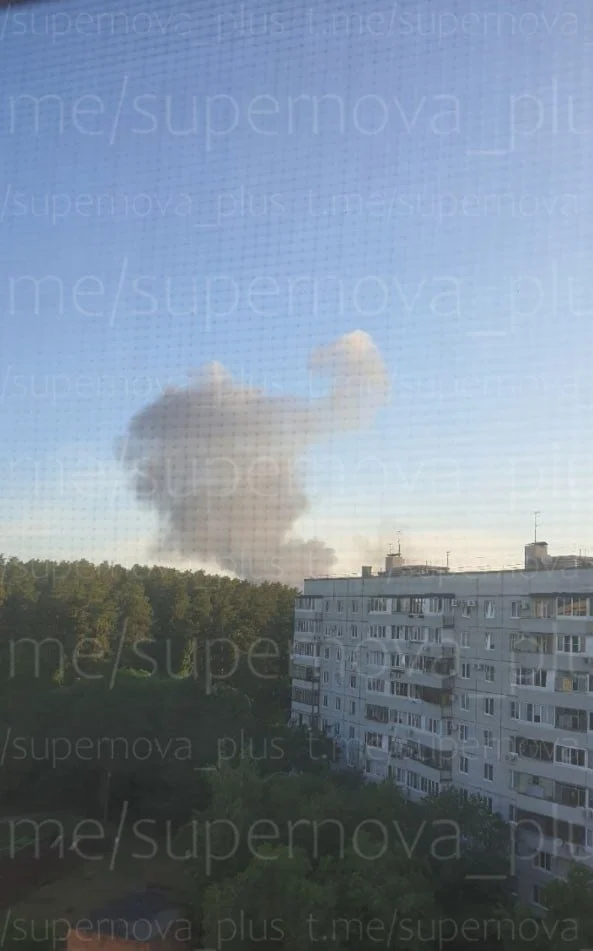 Дим над Тольятті після атаки дронів / © із соцмереж