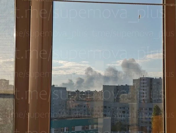 Дим над Тольятті після атаки дронів / © із соцмереж