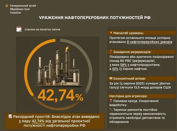 Consequences of Ukraine's attack on RF. / &copy; General Staff of the Armed Forces of Ukraine / Facebook
