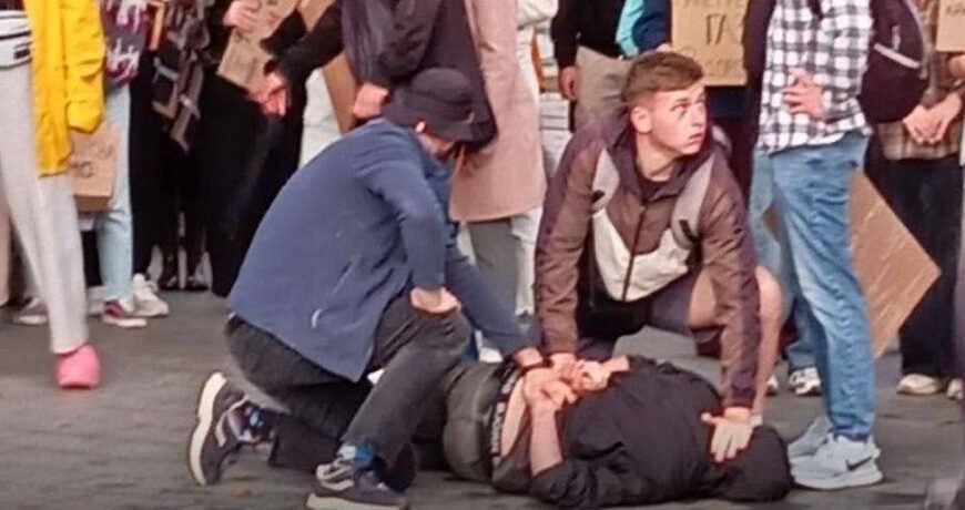 Львівський мітинг: чоловік з ножем хотів завдати шкоди учасникам