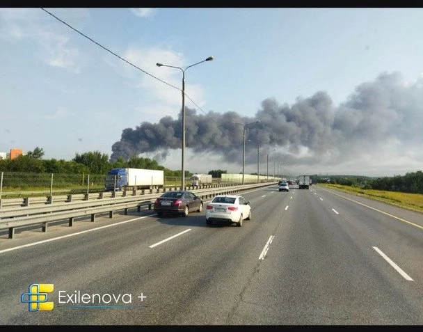 Атака БпЛА на склади у Підмосков’ї / © Exilenova+