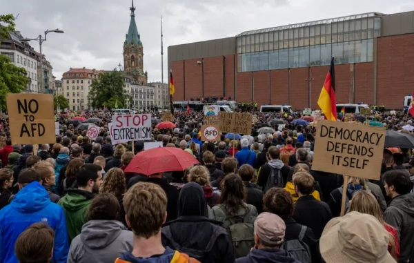 Німеччина: Масові протести проти AfD, тисячі зібралися в Ерфурті –&hellip;