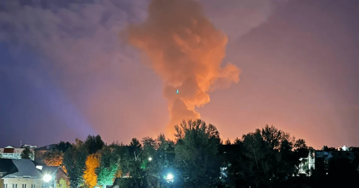 Fire at a refinery in Saratov