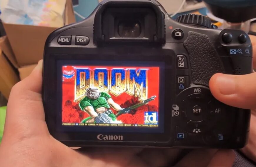 Розробник запустив культову гру Doom на фотокамері Canon EOS 550D